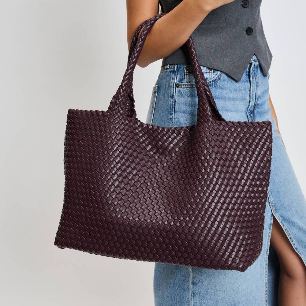 NEW MODA LUXE women's solana tote bag in espresso